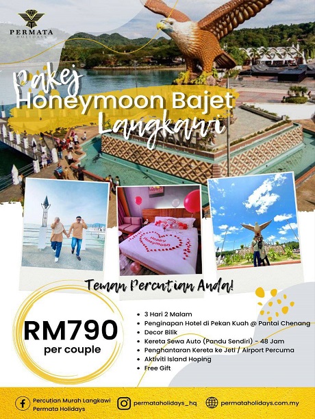 Pakej Honeymoon Bajet Langkawi 2020 Permata Holidays